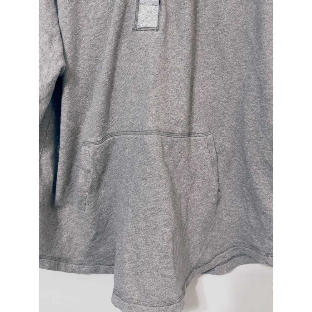 Soft Surroundings Womens Grey Faux Fur Trim Button Hoodie 2X Plus Size Pullover - Picture 4 of 7